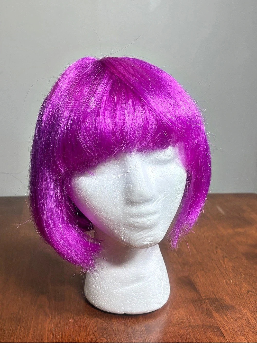 Purple Bob Wig with Bangs